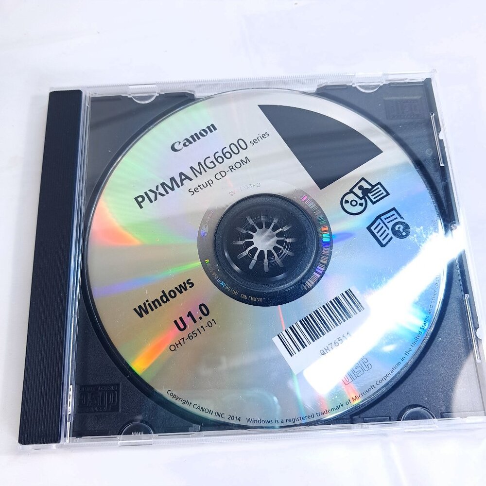 Canon PIXMA MG6600 series‎ Setup CD-ROM Windows 1.0 QH7-6511-01 disc